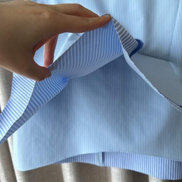 Zara Blue Stripe Mini Skirt - Picture 5 of 9